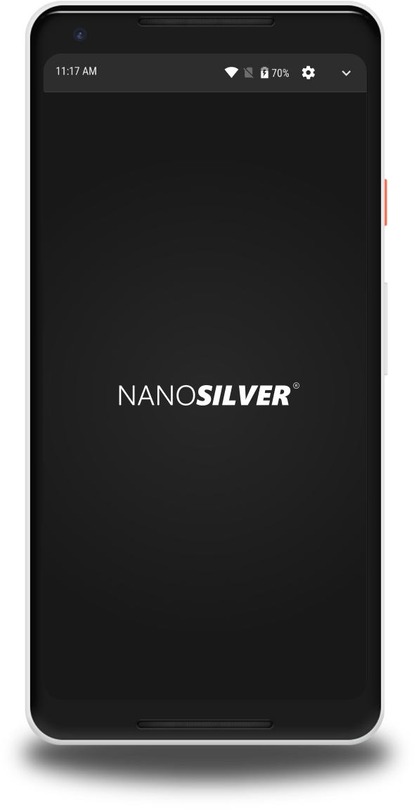 Cellphone with NANOSilver Text Inside